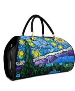 Borsa dipinta a mano – La notte stellata di Van Gogh