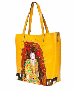 Borsa dipinta a mano – Omaggio a Gustav Klimt