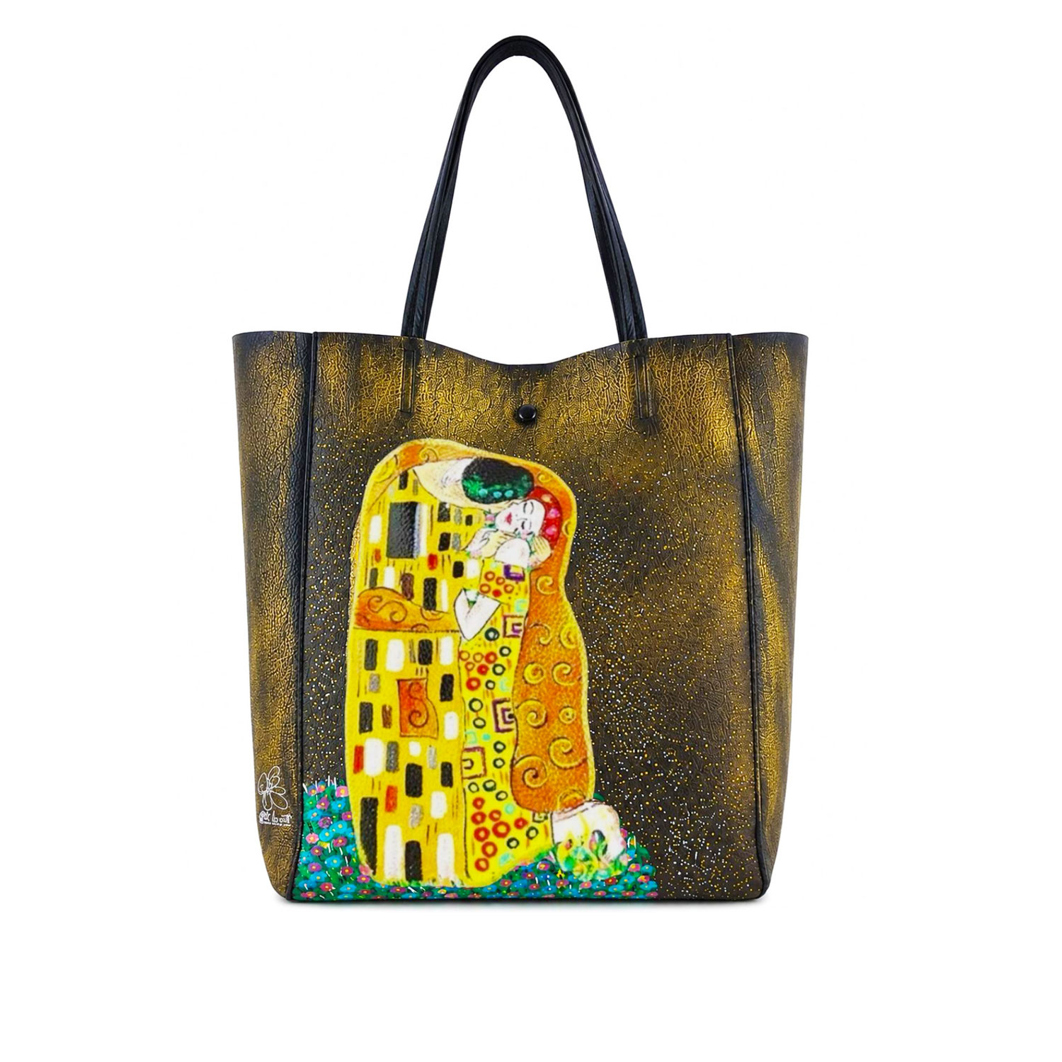 Borsa dipinta a mano – Il bacio di Klimt Borsa dipinta a mano – Il bacio di Klimt