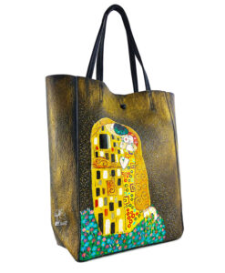 Borsa dipinta a mano – Il bacio di Klimt