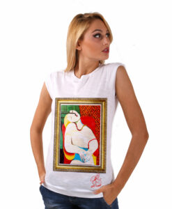 T-shirt dipinta a mano - Il sogno di Picasso