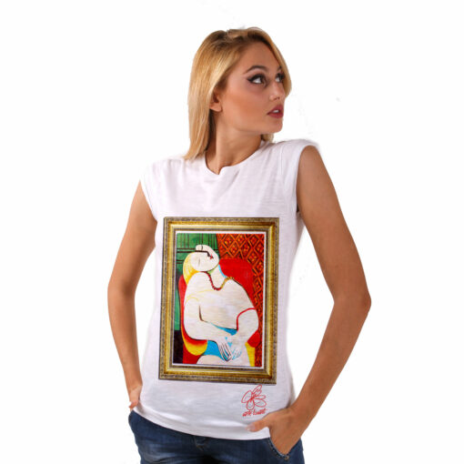 T-shirt dipinta a mano - Il sogno di Picasso