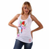 Hand-painted Tank top - Red parrot