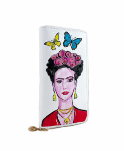 Portafoglio in pelle dipinto a mano – Mi Amor! Frida Kahlo