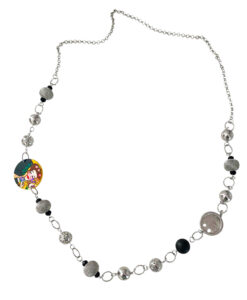 Collana dipinta a mano – Il bacio di Klimt