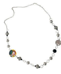 Collana dipinta a mano – Il bacio di Klimt