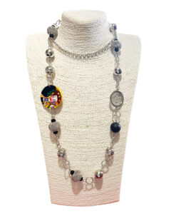 Collana dipinta a mano – Il bacio di Klimt