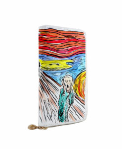 Portafoglio dipinto a mano – L’urlo di Munch cartoon color