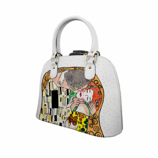 Borsa dipinta a mano – Il bacio di Klimt cartoon color