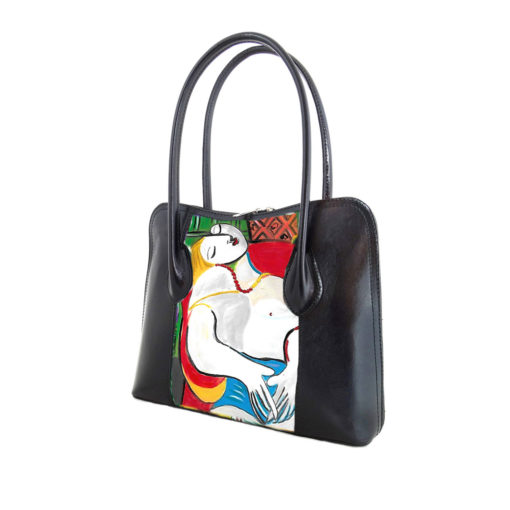 Borsa in pelle dipinta a mano - Il sogno di Pablo Picasso