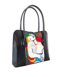 Borsa in pelle dipinta a mano - Il sogno di Pablo Picasso