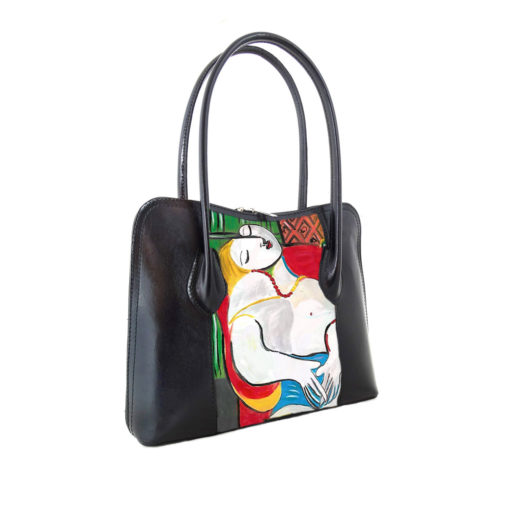 Borsa in pelle dipinta a mano - Il sogno di Pablo Picasso