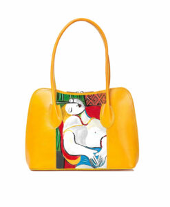 Borsa in pelle dipinta a mano - Il sogno di Pablo Picasso