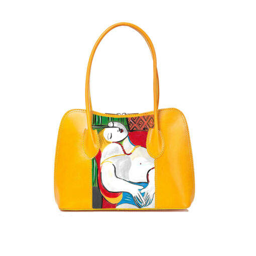 Borsa in pelle dipinta a mano - Il sogno di Pablo Picasso