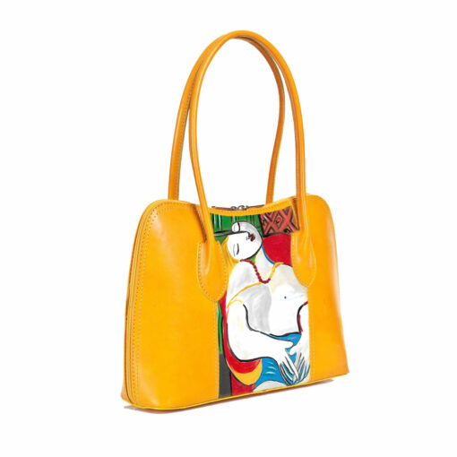 Borsa in pelle dipinta a mano - Il sogno di Pablo Picasso