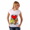 T-shirt dipinta a mano - Omaggio a Keith Haring