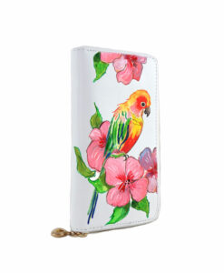 Portafoglio dipinto a mano – Color bird