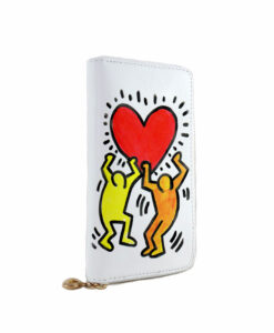 Portafoglio dipinto a mano – Omaggio a Keith Haring