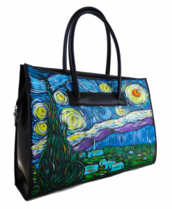 Hand painted bag – The starry night by Van Gogh