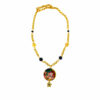 Hand-painted necklace - The kiss by Klimt