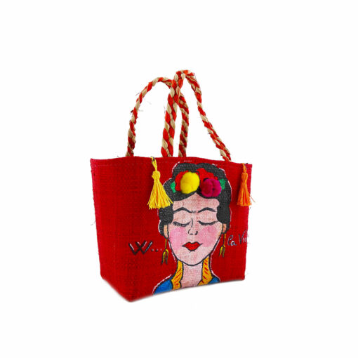 Hand-painted handbag - I Love Frida
