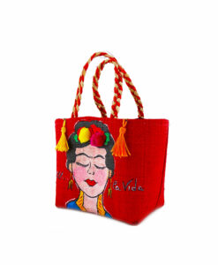 Hand-painted handbag - I Love Frida