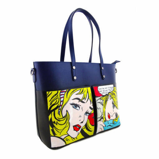Hand-painted bag - Cartoons by Roy Lichtenstein