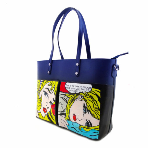 Hand-painted bag - Cartoons by Roy Lichtenstein