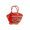 Borsa di paglia dipinta a mano – Watermelon