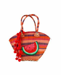 Borsa di paglia dipinta a mano – Watermelon