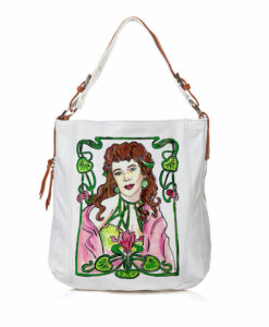 Borsa dipinta a mano - Omaggio ad Alphonse Mucha