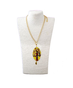 Collana dipinta a mano – L’ albero della vita di Klimt