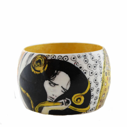 Bracciale dipinto a mano –  Le forze ostili di Klimt