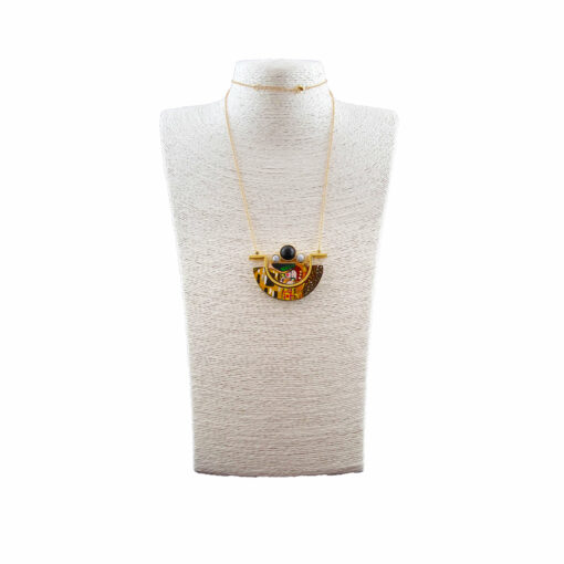Collana dipinta a mano – Il bacio di Klimt