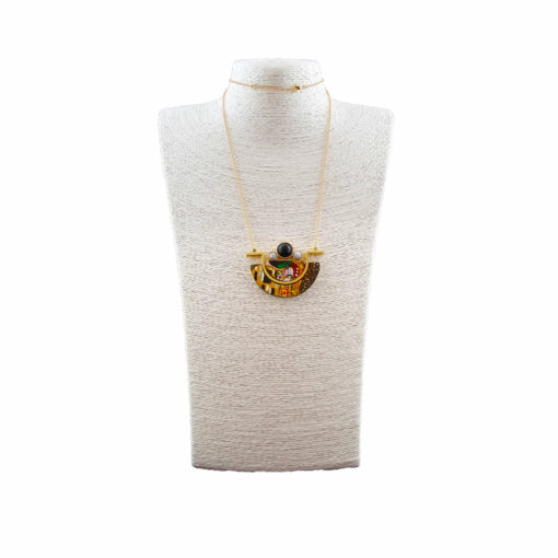 Collana dipinta a mano – Il bacio di Klimt
