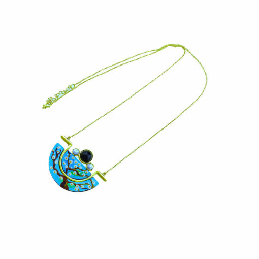 Collana dipinta a mano – Il mandorlo di Van Gogh