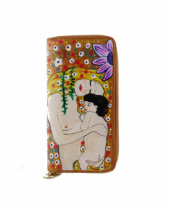 Portafoglio dipinto a mano – Madre e figlio di Klimt