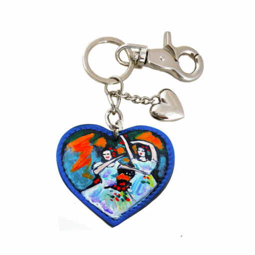 Hand painted keychain – The dancers by Degas