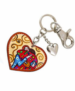 Hand painted keyring - The embrace by Klimt