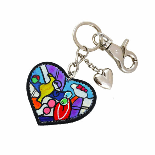 Hand painted keychain - Nude with still life by Picasso