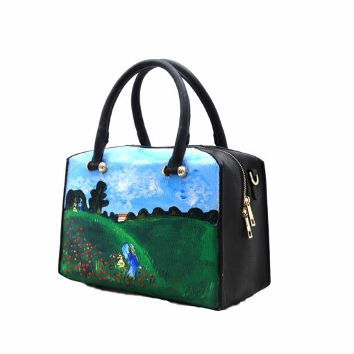 Borsa dipinta a mano - I papaveri di Monet