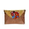 Borsa pochette in pelle dipinta a mano – L' abbraccio di Klimt