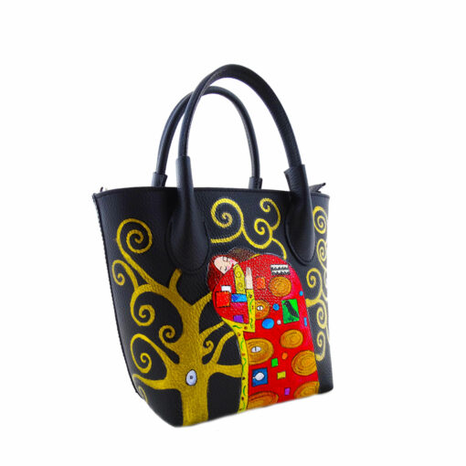 Borsa dipinta a mano – L' abbraccio di Klimt