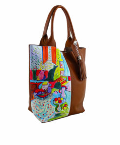 Hand painted bag - Interior with a girl readings by Matisse