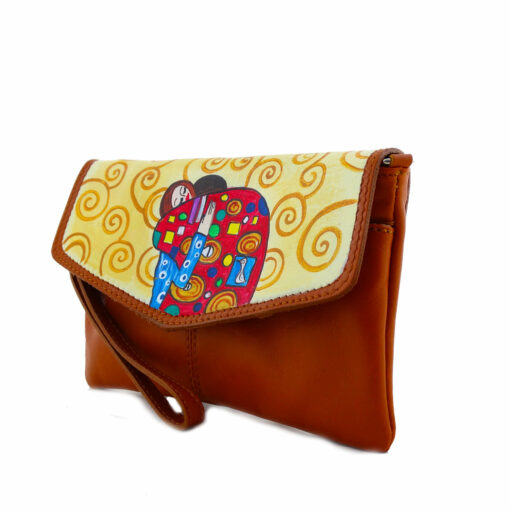 Hand painted bag - The embrace by Klimt