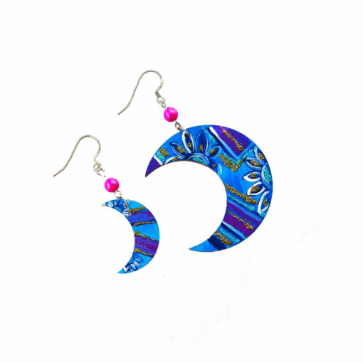Hand-painted earrings - East moons