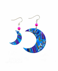 Hand-painted earrings - East moons