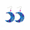 Hand-painted earrings - East moon