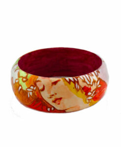 Hand-painted bangle - Spring by Mucha