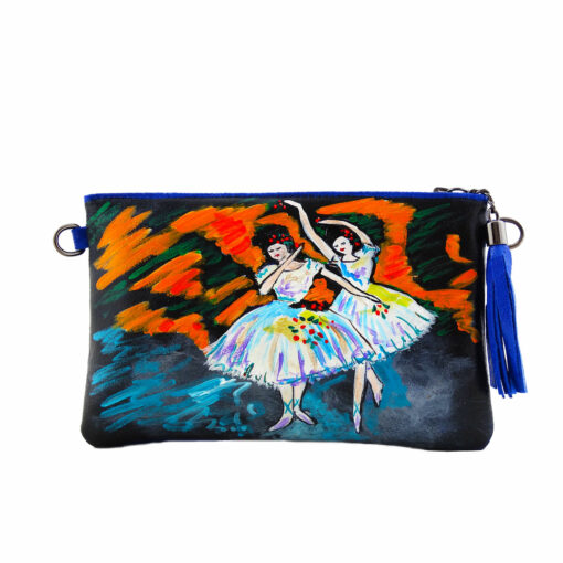 Borsa pochette dipinta a mano – Le ballerine di Degas